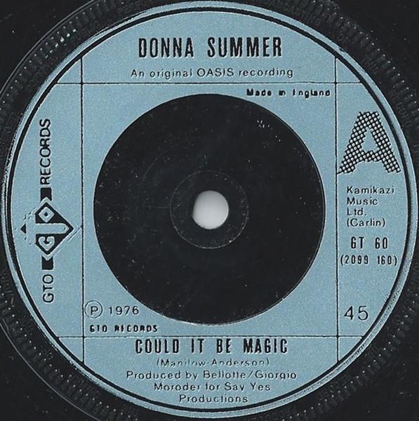 7inch Record DONNA SUMMER - Could It Be Magic GT60 GTO 1976 UK Soul/Funk Used