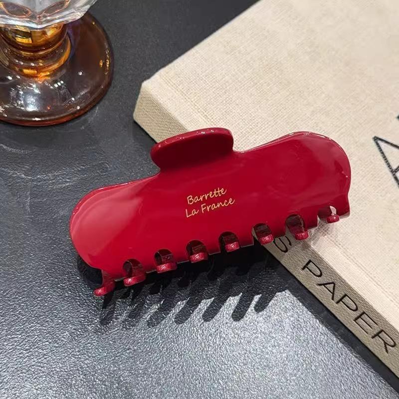 

Заколки для волос высокого классаЗаколки-акулы для затылка Заколки-невидимки Головные аксессуары Захватывающие зажимы Аксессуары для волос Large size - bright red