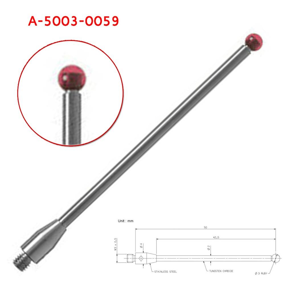 CMM Touch Probe For M3 Thread Probe Stylus 3mm  Ball Tips 50mm Long A-5003-0059