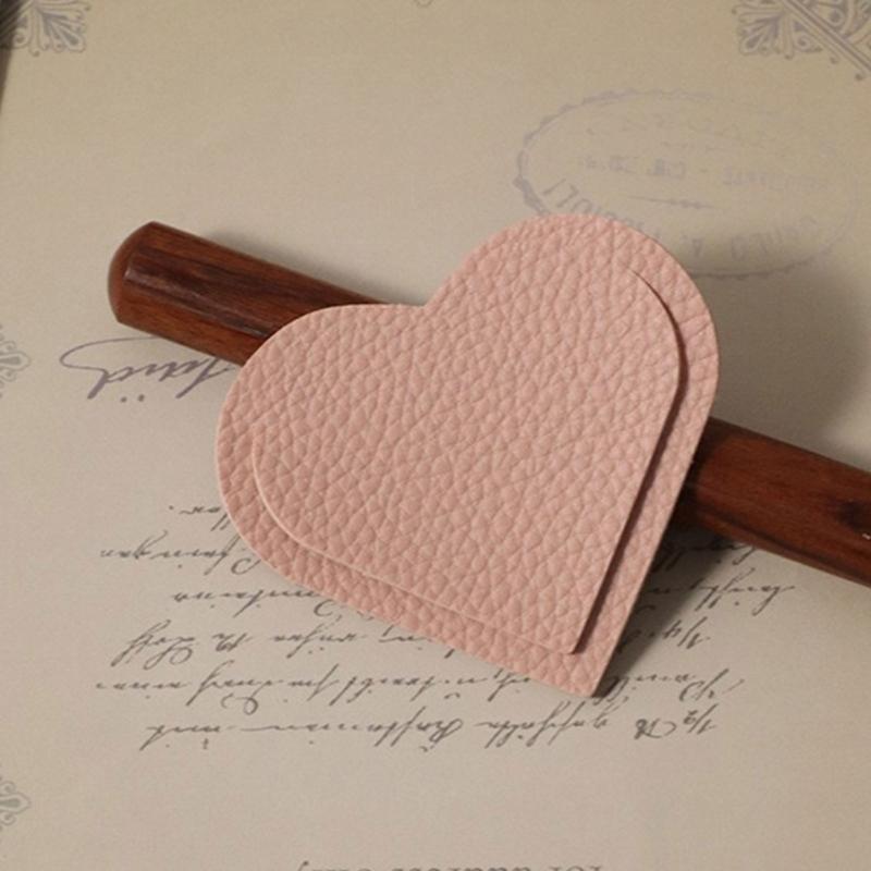 10 Pcs Bible Bookmarks PU Leather Bookmarks Heart Shaped Bookmarks Creative Page Marker Reading Supplies for Teacher