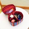 Classic Plaid Wash Bag With Spacious Interior And Dividers For Makeup And Toiletries