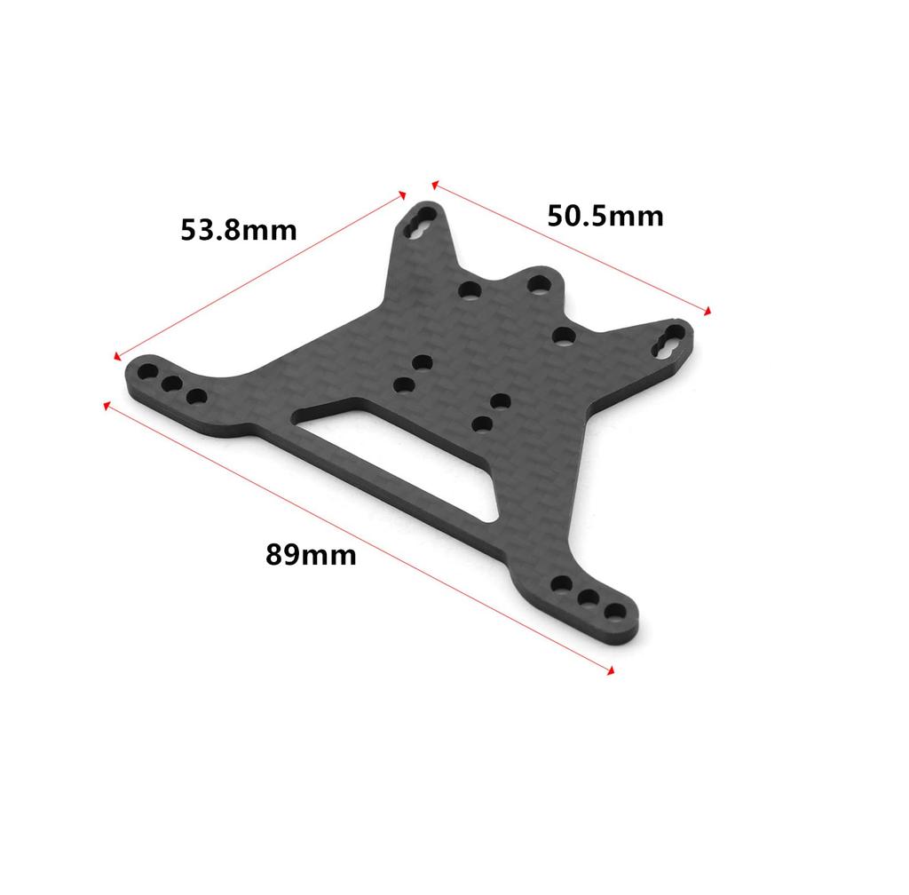 SHEAWA Carbon Fiber Damper Stays for Tamiya 110 RC Car TT-02, Front and Rear, Durable and Lightweight, Front and Rear Mounting Parts and Accessories