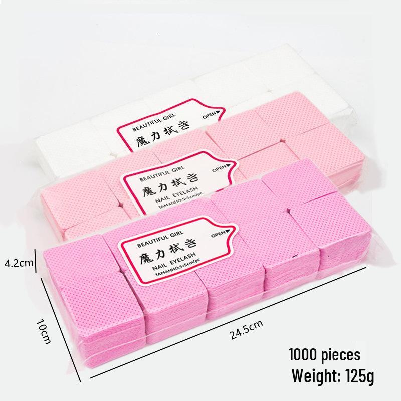 Nail & Eyelash Glue Cleaning Wipes -  Nail Polish Remover Cotton Pads