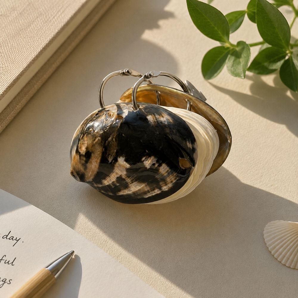 Mini Compact Natural Seashell Notebook Natural Shell Mini Notebook Sketchbook Personal Use