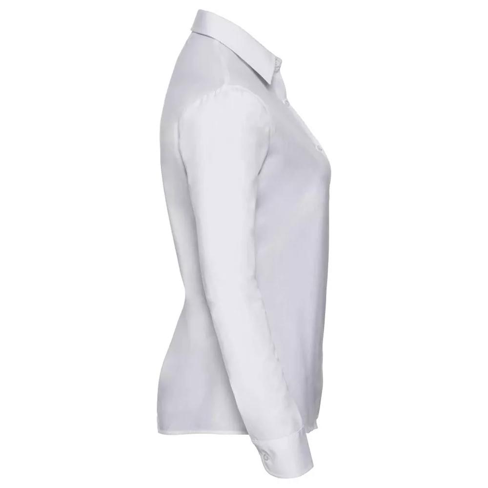 Russell Collection Womens/Ladies Classic Cotton Poplin Easy-Care Long-Sleeved Shirt