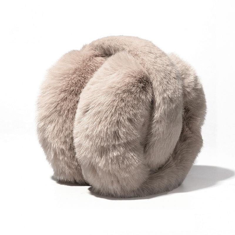 

Милые складные плюшевые фланелевые наушники для женщин 2023 года — теплые, морозостойкие, в стиле имитации кролика One Size коричневый