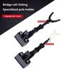 2Pcs Fishing Rod Rest Head 360 Degree Rotations Bracket Bridge Raft Fishing Rod Rack Non-Slip Luminous Reinforced Pole Bracket