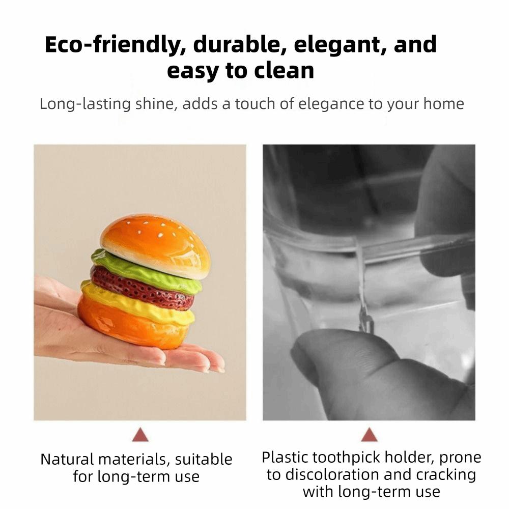 Ceramic Toothpick Jar Dust-proof Cotton Swab Storage Box Creative Dental Floss Box  Bedroom
