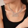 Rhinestone 2025 New Year Ear Stud Aesthetic Crystal Party Necklace Happy New Year Earrings  Banquet
