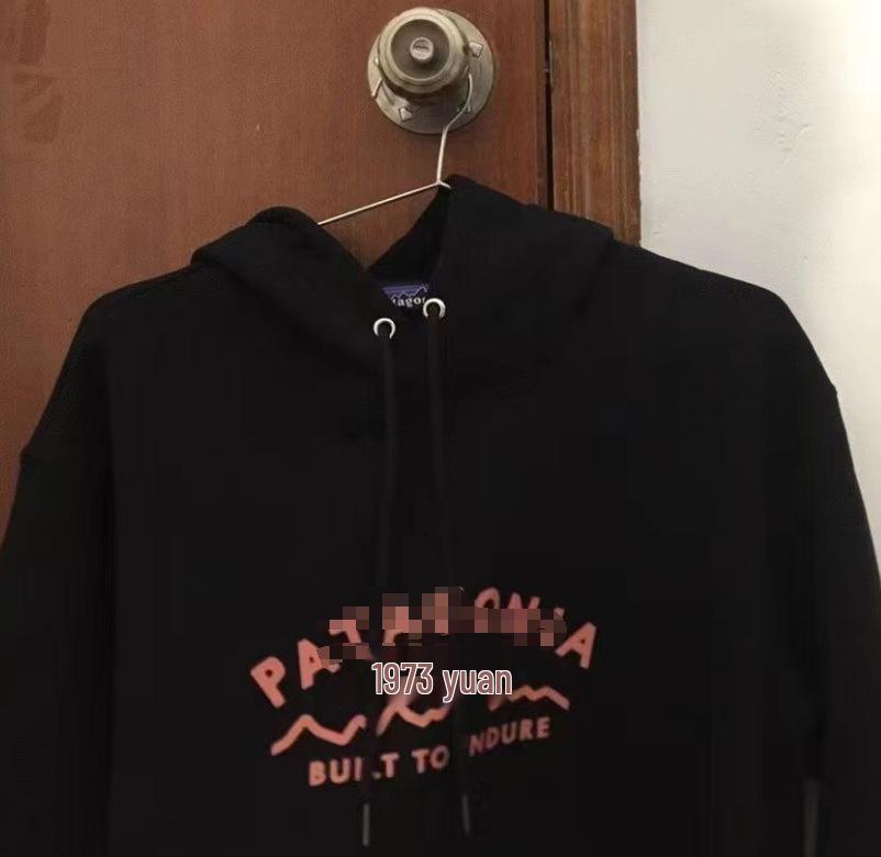 Unisex Classic Mountain Logo Hooded Sweatshirt with Long Sleeves Small чёрный