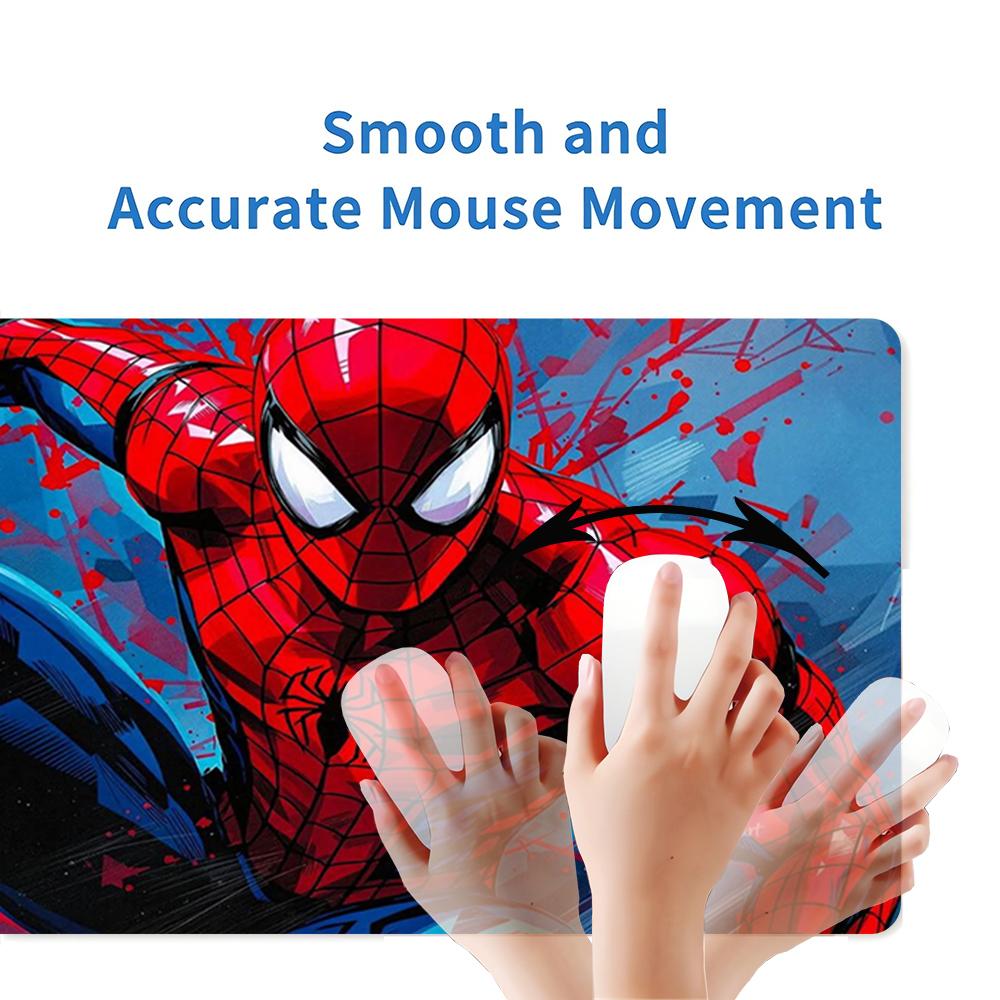 Spiderman Action Large Gaming Mouse Pad Nonslip Rubber Base Waterproof Desk Mat For Office Pc Laptop