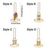 Iron Tree Paper Towel Holder Free Standing Gold Vertical Paper Shelf Decorative One-handed Tear Roll Paper Towel Holder