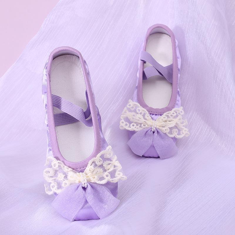 

lace bow ballerinas woman 2024 ballerinas shoes for women barefoot shoes kids ballerinas shoes girl footwear ballet accessories 39 лавандовий