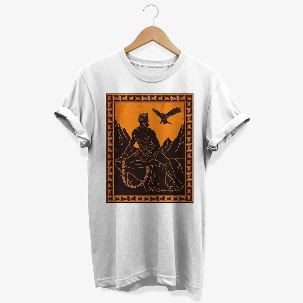 Prometheus T-Shirt Griechische Mythologie Kunst Vintage Leicht Unisex Herren Vielseitig Designer Kleidung Lässig