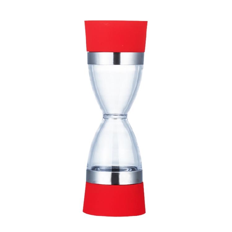 

Manually 2 In 1 Hourglass Shape Dual Salt Pepper Mill Spice Grinder Pepper Shake 1 красный