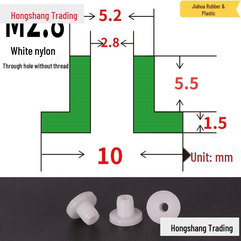 Step T-Shaped Nylon Insulating Bushing Washer, M3-M35 Thread Protection Spacer