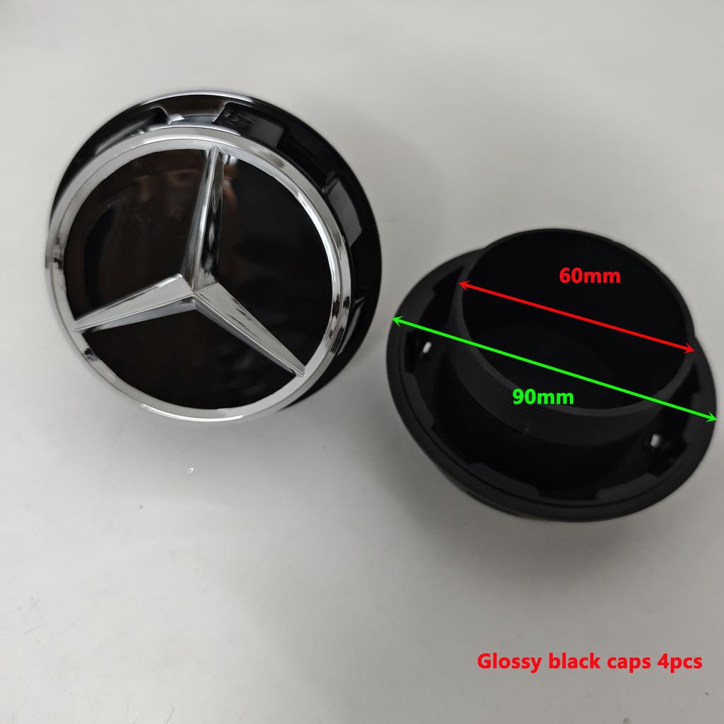 4PCS Aluminum Car Wheel Center Hub Caps for Mercedes-Benz A45S C63S E63S AMG GT GTS C190 Auto Styling Accessories