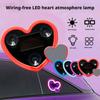 LED Neon Lights, Car Triangle Windows, Solar Heart Lights, Car Windows, Heart-shaped Glowing Ambient Lights, Car Decoration Ligh