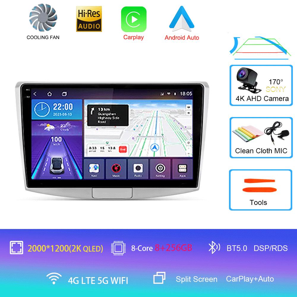 Radio auto Android 14 Carplay pentru Volkswagen VW Passat B6 B7 B8 CC 2007-2021, navigație GPS, player multimedia, WiFi + 4G stereo, BT