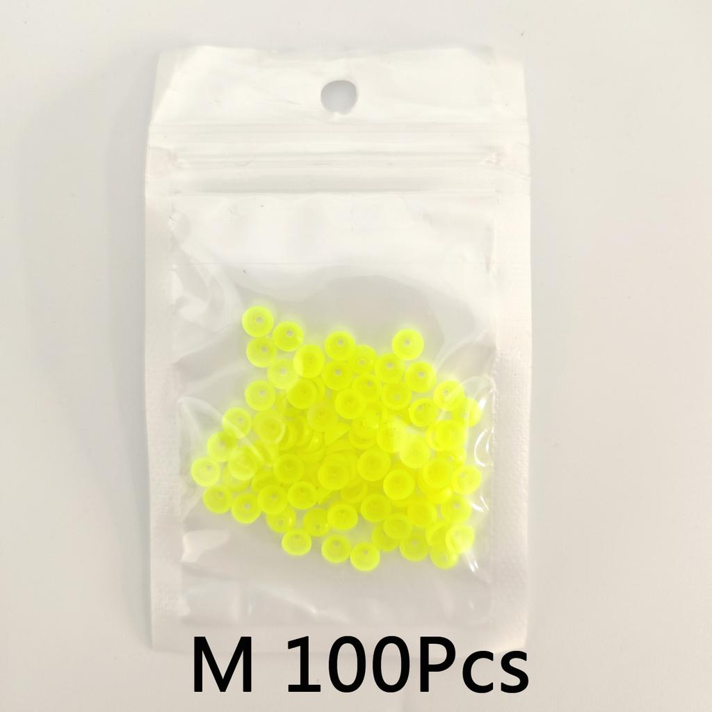 100pcs Half Round Stopper Beads for Sea Fishing Bead Set Shock Absorbe for Rock Lure Saltwater Line Protection Floating Tackle 260319