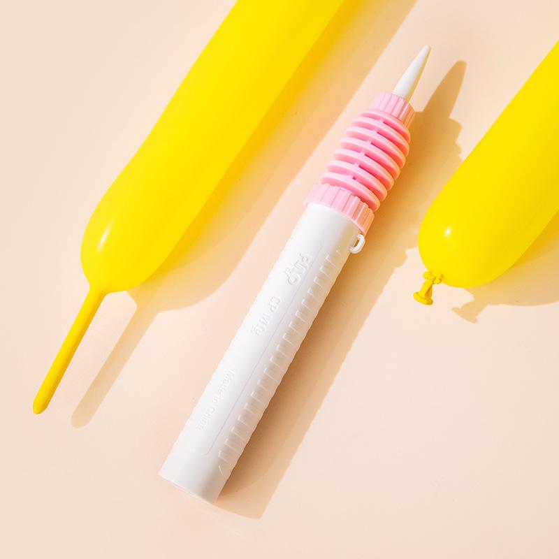 

Portable Manual Push-Pull Latex Balloon Inflator Pump рожевий/білий