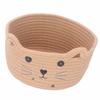 Cat Ear Cotton Rope Storage Basket Multi Functional Washable Round Woven Storage Basket for
