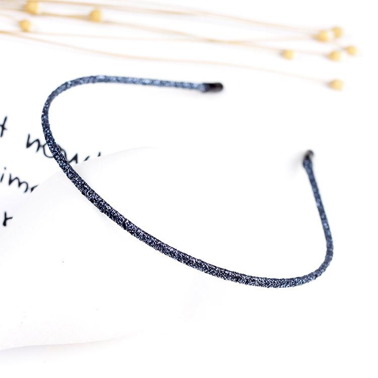 Women Classic Black Brown Plastic Headbands Thin Plain Matt Bright Color Hairbands Non-slip Hair Hoop For Daily Wear