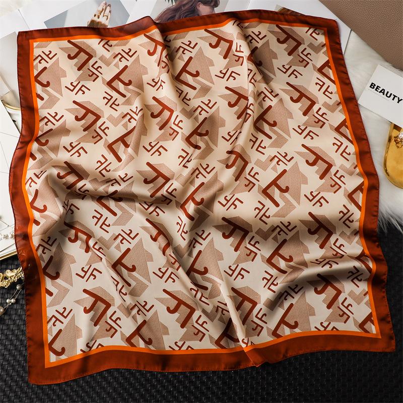New Print 70*70cm Silk Square Scarf Women Neckerchief Female Headband Foulard Bag Ribbon Hairband Lady Hijab Bandana Scarfs