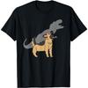 Howling T-Rex Dinosaur German Shepherd Dog T-Shirt