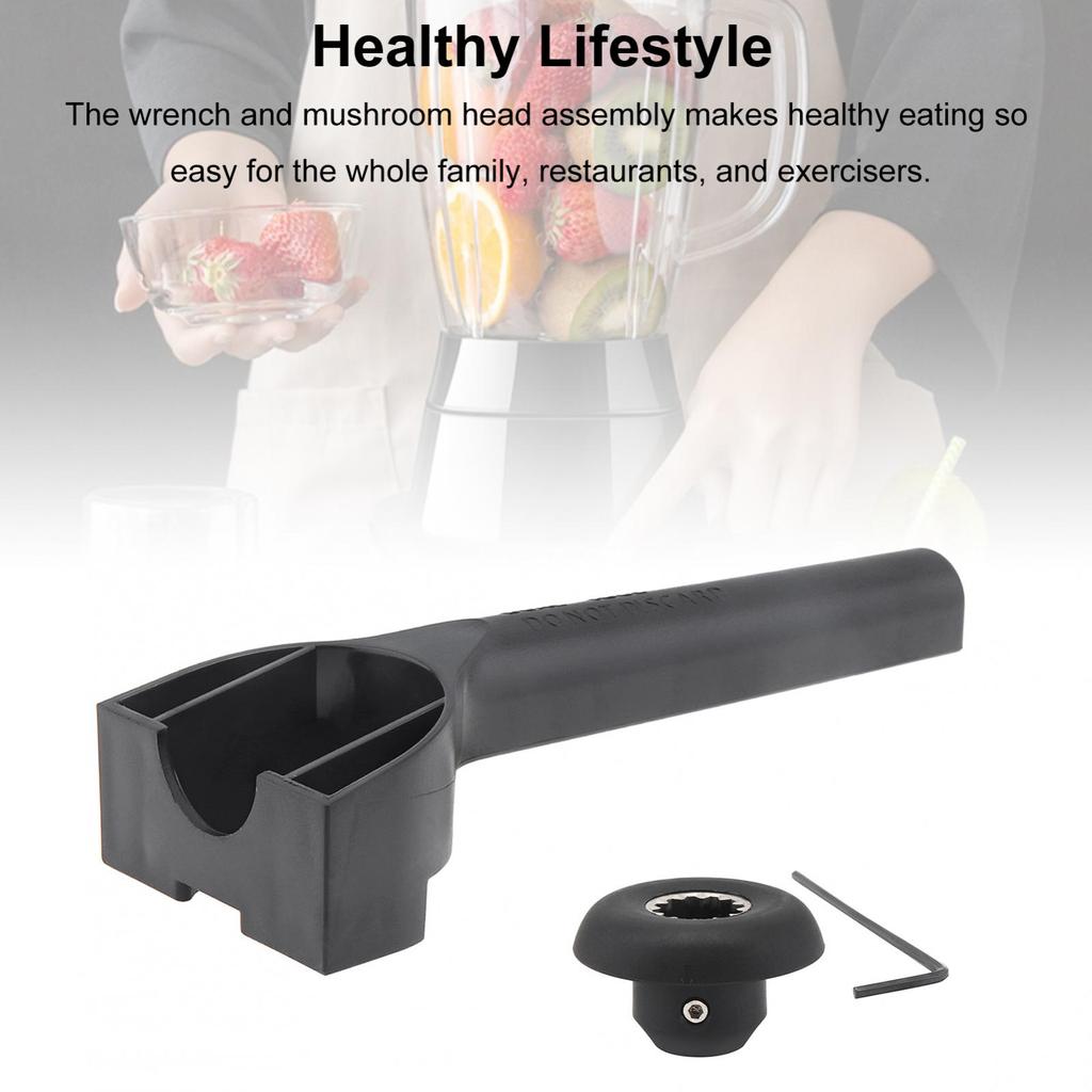 2pcs Durable Drive Socket and Removal Tool Wrench Fit for Vitamix 5200 Series  Blade with Hexagonal Wrench, Black Drive Sleeve Parts