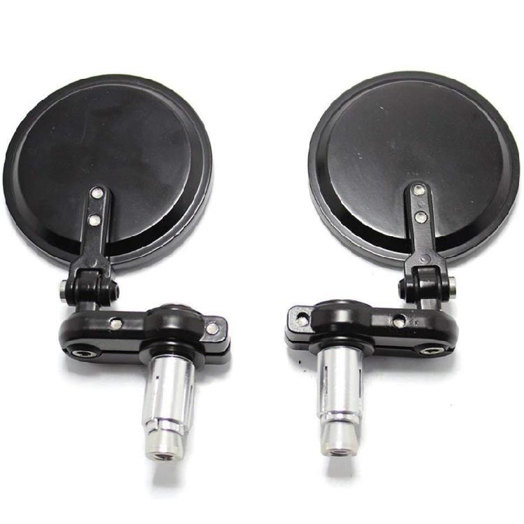 Aluminum 3" Folding Round Mirrors Adjustable Round Folding Handlebar End Mirrors Suitable for Motorcycle Handlebar Ends
