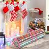 Christmas Cylinder Gift Wrap Storage Clear Bag Wrapping Paper Organizer Underbed Storage for Rolls Ribbon Bows Gift Bags