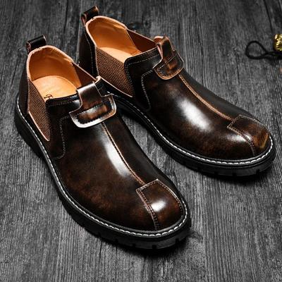Heren leren schoenen instappers casual schoenen