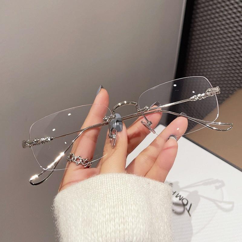 Anti Radiation Glasses for Women Men Rimless Computer Eyewear Anti Blue Light Frameless Eyeglasses
