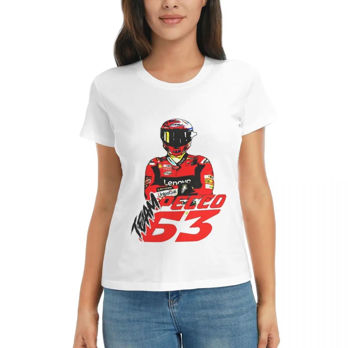 

Women TShirt Pecco Bagnaia 63 Summer Short Sleeve Tees ONeck Cotton T Shirts Clothes Tops Streetwear S