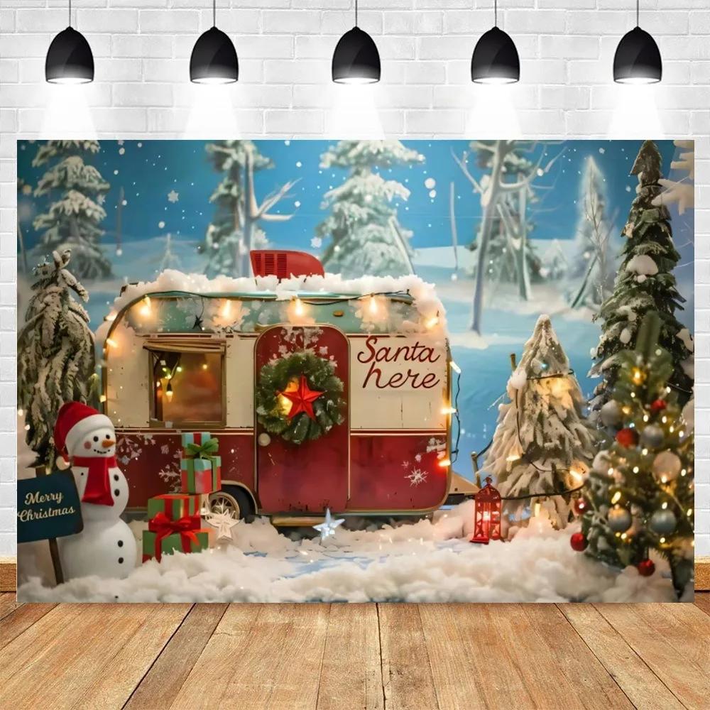 Christmas Day party decoration background cloth car Christmas tree hanging cloth living Room bedroom room home decoration