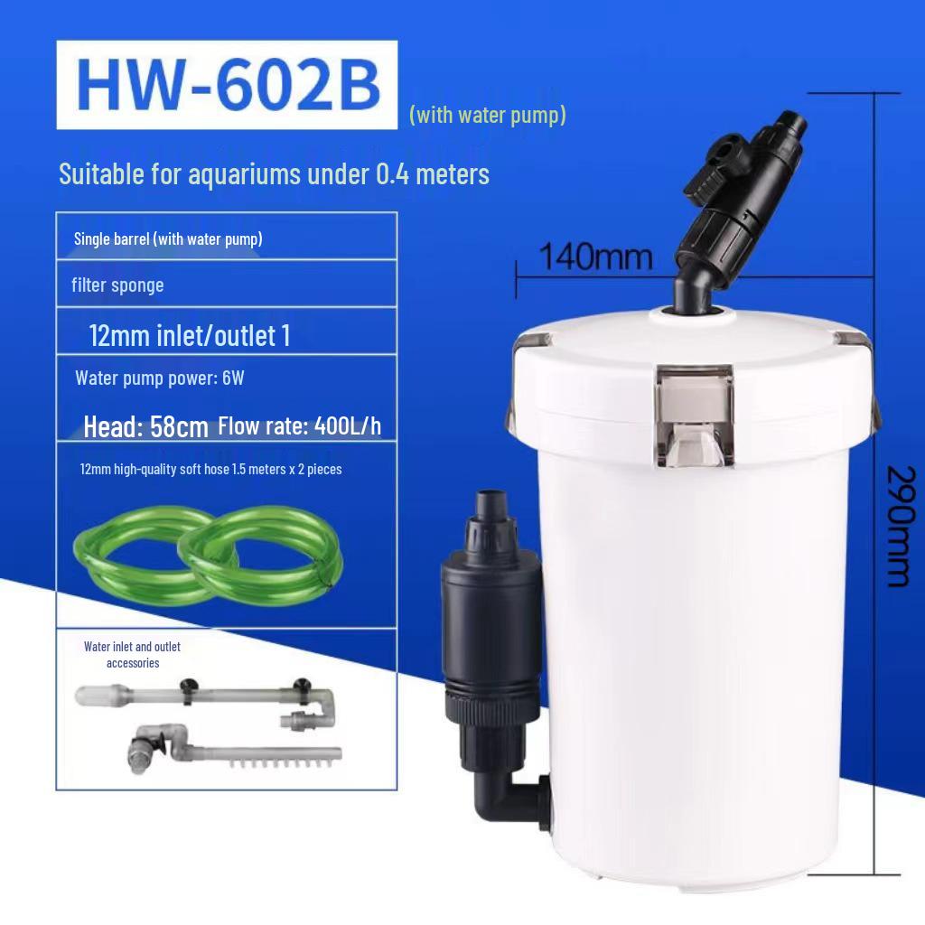 Jialu Transparenter Externer Fischbeckfilter - Leiser Außenfilter für Aquarien.