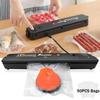 220V EU Plug & US Plug Food Vacuum Sealer Packaging Machine with Free 10pcs Vacuum Bags Household Kitchen Food Vacuum Sealing 50pcs Vacuum Bags