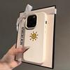 Adorable Sun and Moon Couple Case For iPhone 17 Air 16 15 14 13 12 11 Pro Max Plus X Litchi Texture Soft TPU Protective Cover