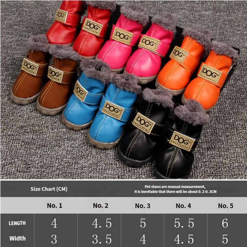 Multi Color Winter Pet Shoe Puppy Soft Sole Anti-Slip Fleece Thick Warm Durable Casual for Small Dog Foot Covers