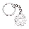 Celtic Knot Charm Hexagram Keychain Irish Amulet Key Ring 28mm Ring
