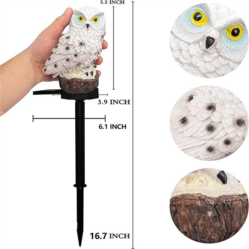1/2pcs Solar Owl Garden Light Outdoor LED Lawn Lamp for Garden Decoration Waterproof Christmas Lights Outdoor Solar Lamp Post