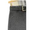 Women's Gray Wool A-line Skirt - High Waist, Thickened for Autumn/Winter, Hip-hugging, Anti-exposure, Short Casual Skirt