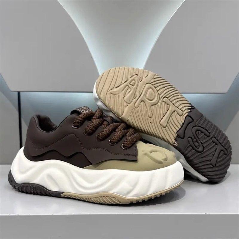 Men's Shoes Fashion Height Increasing Versatile Sports Shoes Men's Street Style Personalized Casual Thick Soled Board Shoes