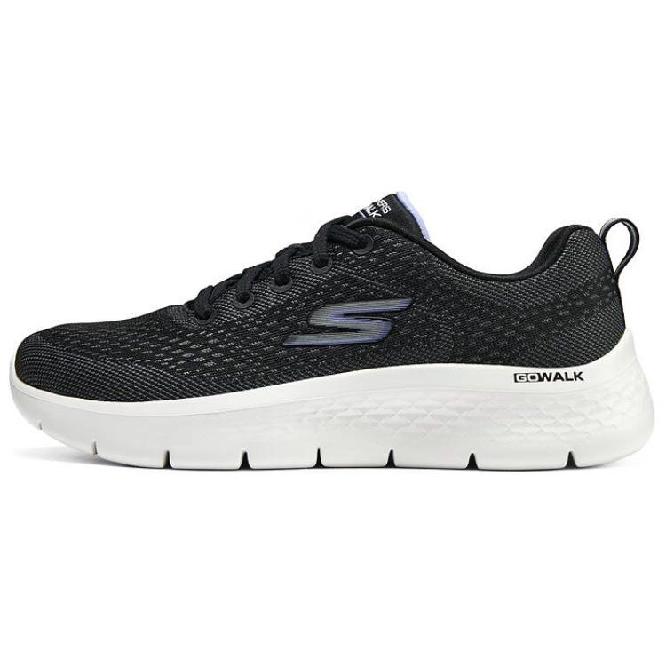 Skechers Go Walk Flex Простые Удобные Низкие Повседневные Кроссовки Женские Черный Белый 124830-BKLV 35