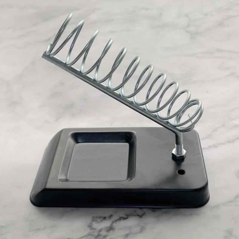 Soldering Iron Metal Rectangle Stand Holder Base Solder Support Station Detachable Soldering Iron Safety Protecting Base