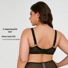 Sutiã de Renda Plus Size Anti-Queda para Mulheres - Respirável, Bojo Completo, Design Emagrecedor e de Suporte