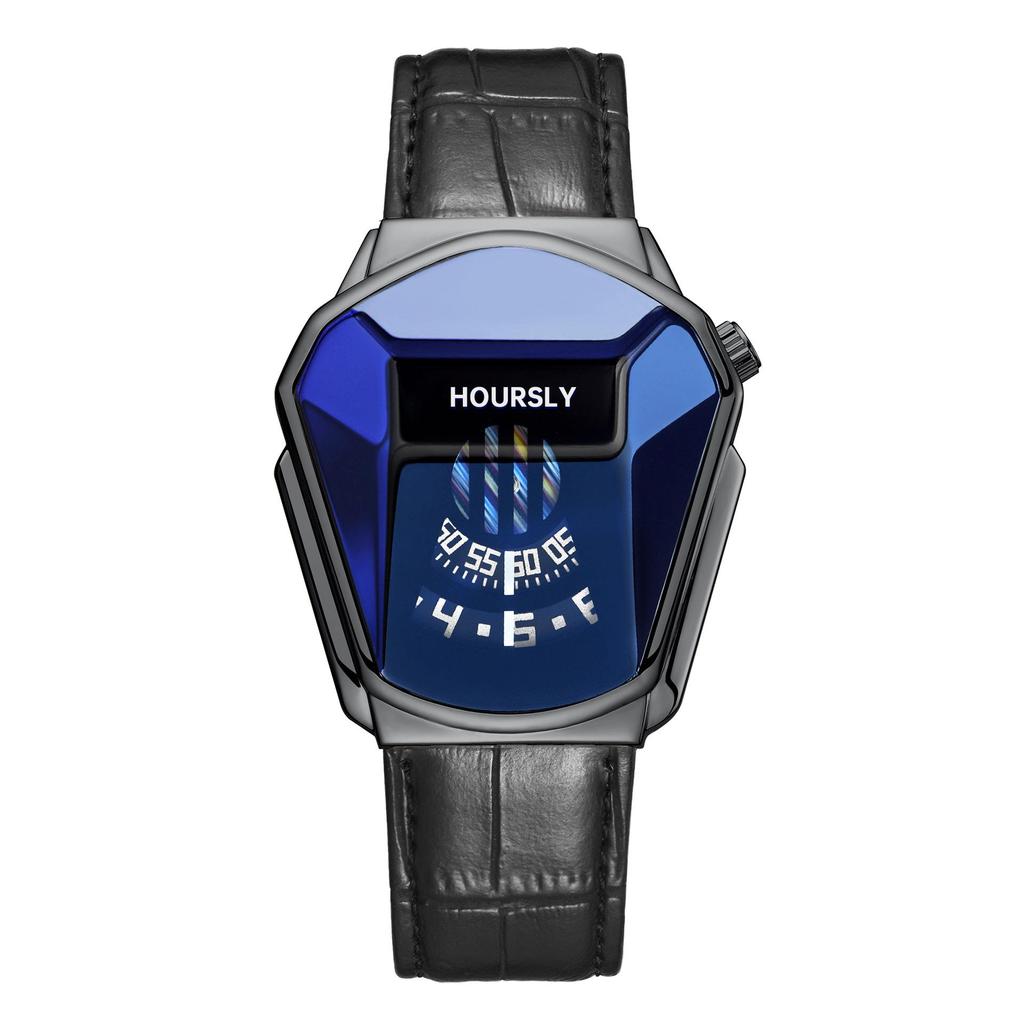 Men's TikTok HOURSLY Alloy Motorcycle Quartz Waterproof Wristwatch