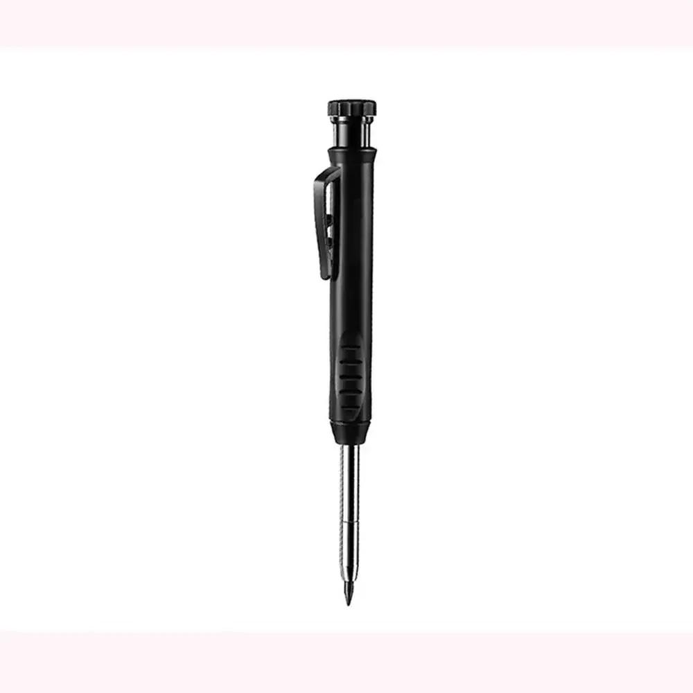 2.8mm Woodworking Pencil Deep Hole Marking Built-in Sharpener Mechanical Pencil Long Head Metal Solid Carpenter Pencil