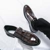 Large Size Fashion Business Munk Shoes Outdoor British Trend Low Top Leather Shoes Men's Leather Lazy Shoes